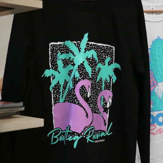 'Flamingos' - Jumper (Black)