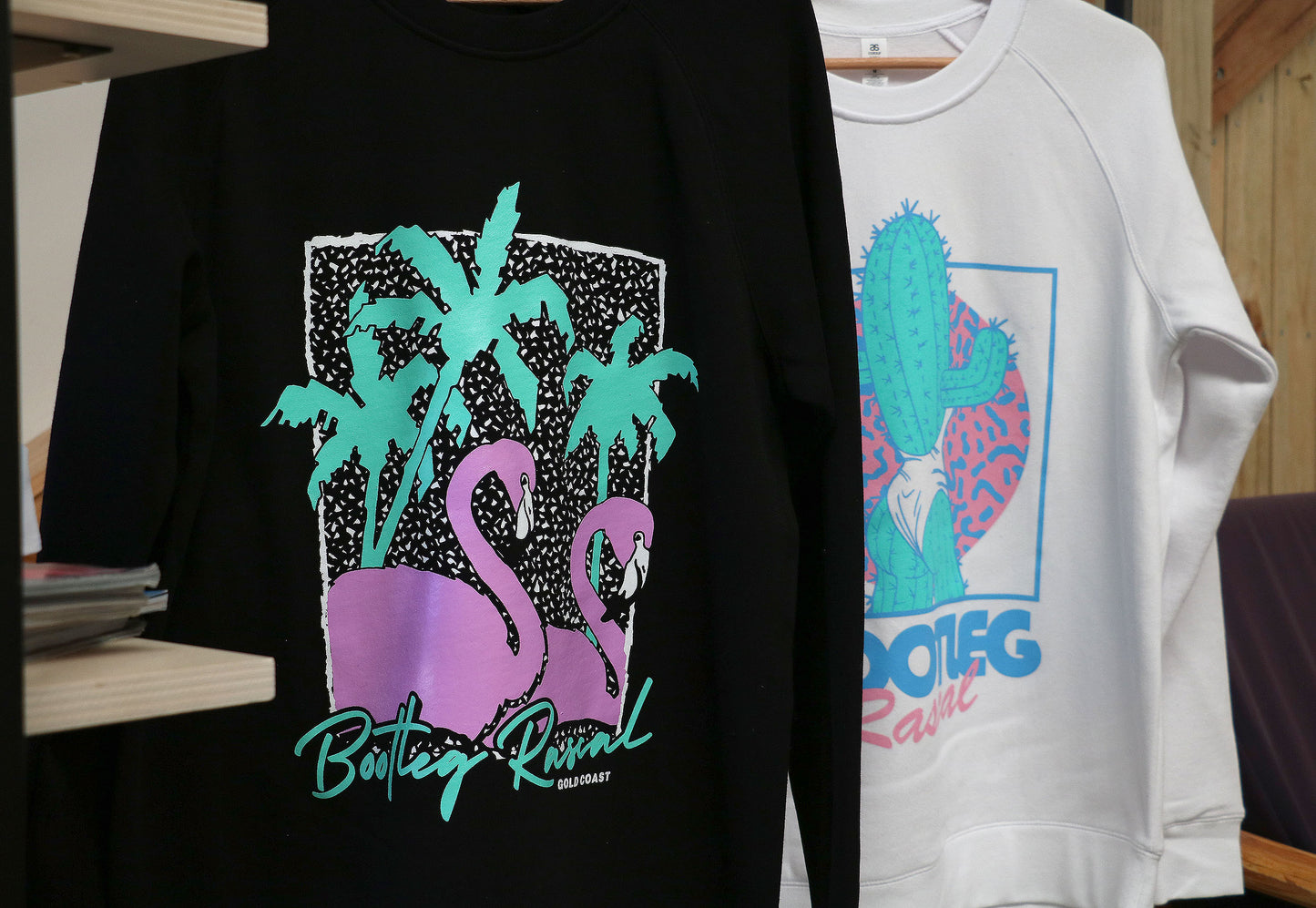 'Flamingos' - Jumper (Black)