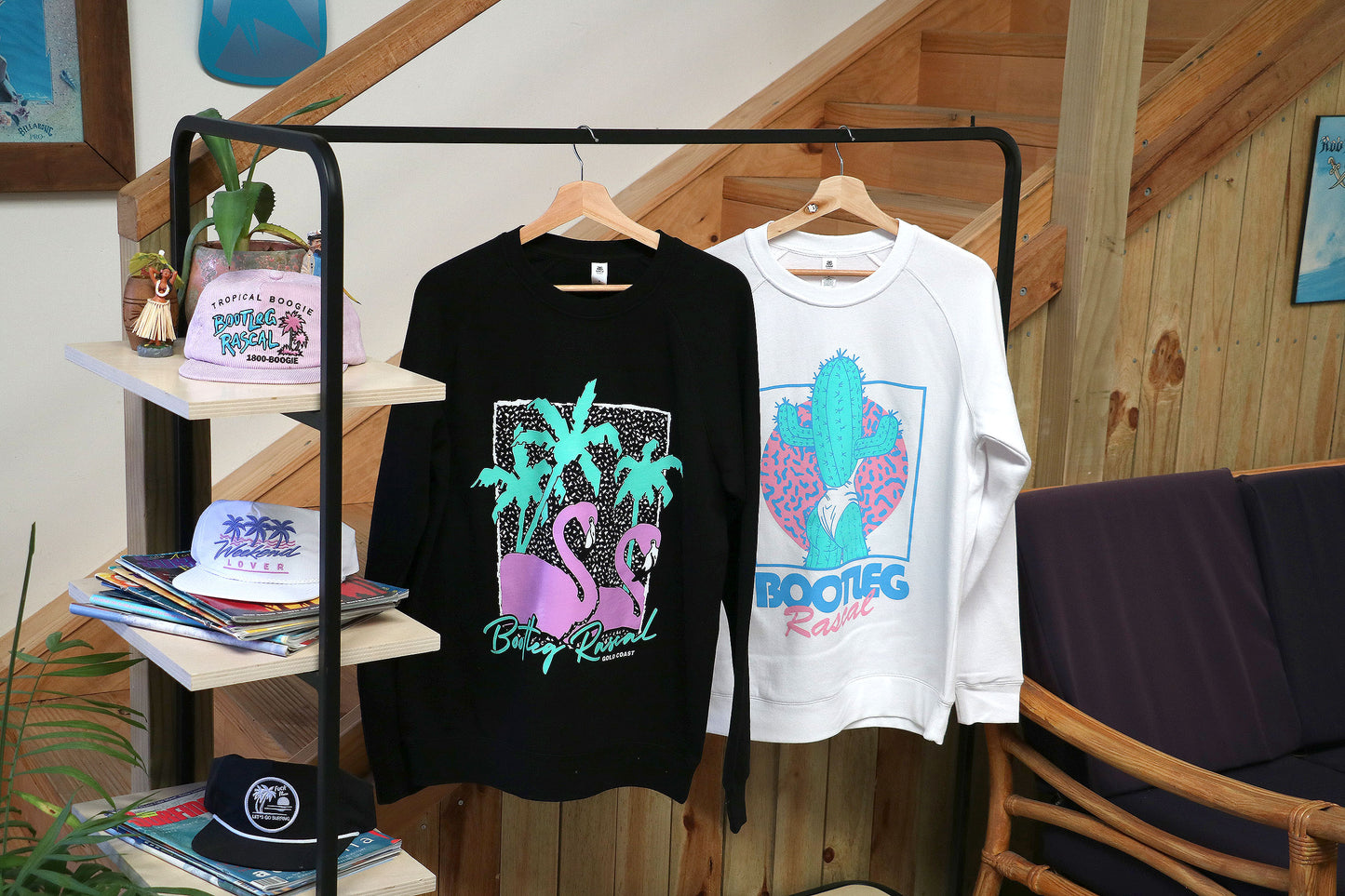 'Flamingos' - Jumper (Black)